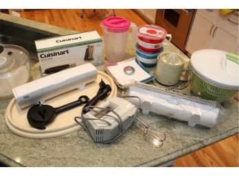 Kitchen Accessories Including Cuisinart Electric Knife, Hand Mixer, Wrapmaster & More
