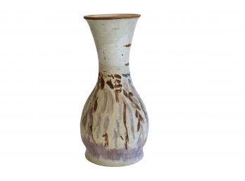 Large Glazed Clay Vase (See Details) 31 Inches Tall