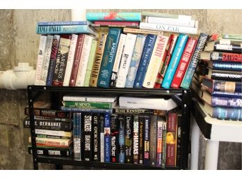 Book Lot 1 Including Biographies & Novels (Top Two Shelves)