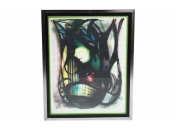Yehuda Vardi (1933 - 1990) Abstract Litho Pencil Signed & Numbered Framed 23.5 X 21.5