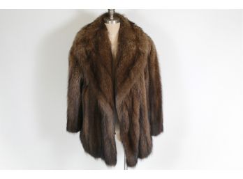 Bill Blass Fisher Fur Coat 56' Sweep - Size Medium