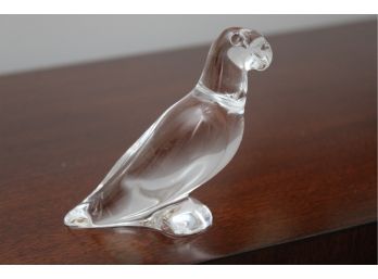 Baccarat Crystal Parrot Figurine