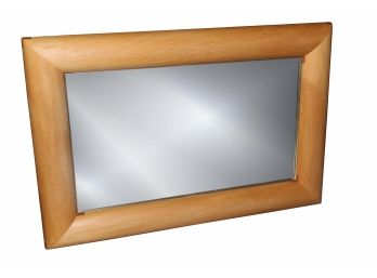 Large Smooth Wood Framed Mirror 53 1/2 X 36 1/2