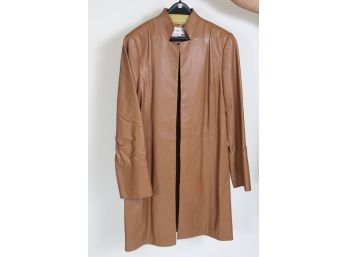 Tan Worth Leather Jacket Size Medium
