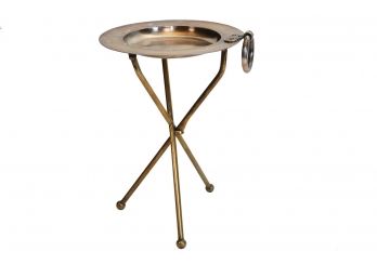 Metal Side Table With Ball Foot 11 1/2 X 19