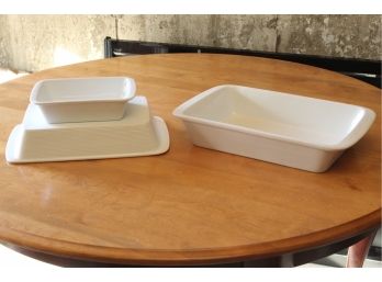 3 Crate & Barrel Porcelain Baking Dishes