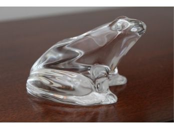 Baccarat Crystal Frog Figurine