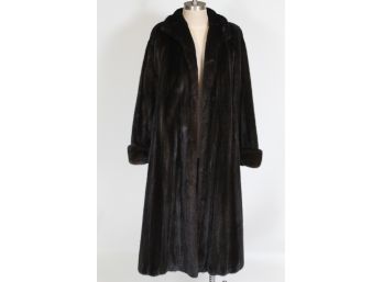 Goldin Feldman Black Gama Mink Fur Coat 68' Sweep - Size Medium