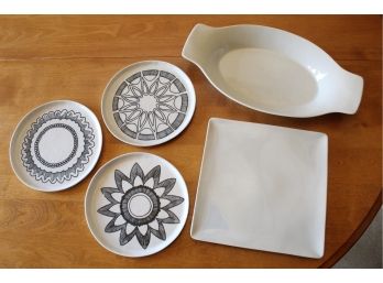 Crate And Barrel Plates And Serving Trays