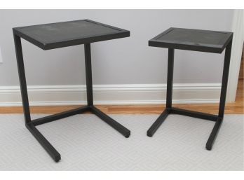 Two Stone Top Nesting Tables (One Is Cracked, View Photos)