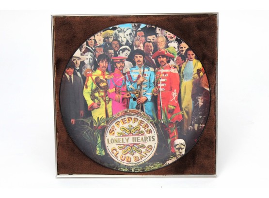 The Beatles Sgt. Peppers Picture Disc Record Framed 13 X 13