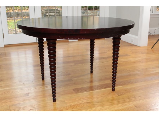 Vintage Dialogica Furniture Spiral Leg Dining Table With Leaf 48 X 30 Leaf = 34'