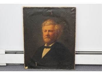 Antique Oil Painting Portrait Of A Gentleman  22 X 28