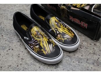 Rare Vans Iron Maiden Killers Classic Slip On Shoes Men's 9 Women's 10.5 W/ Box