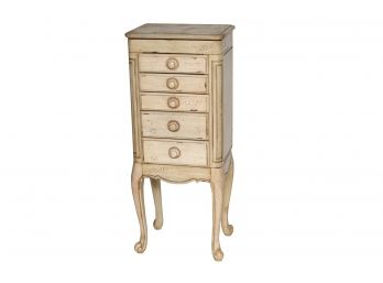 Mirrored Upright Jewelry Chest With Side Doors 16.5 X 11.5 X 39