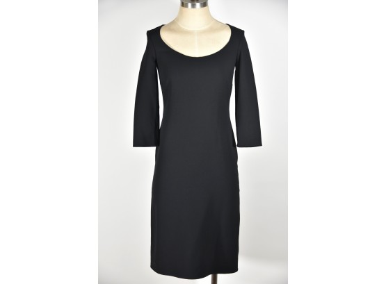 Michael Kors Black 3/4 Sleeve Dress - Size 2 (GCC53)