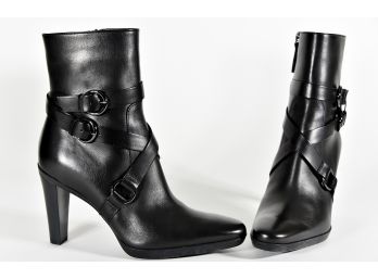 Tods Black Strap Boots - Size 37 (GCS24)
