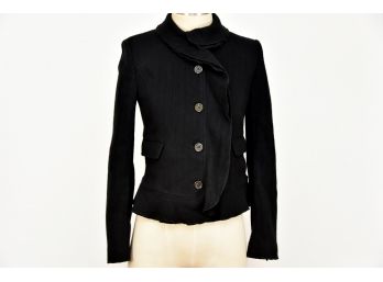 Burberry Black Jacket - Size 2 Slim Fit (GCC25)