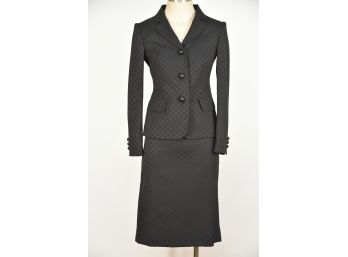 Moschino Black Skirt Suit - Size 6 USA (GCC18)