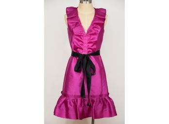 Carolina Herrera Pink Sleeveless Silk Dress - Size 4 (GCC17)