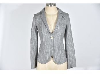Brunello Cucinelli Grey Pinstripe Jacket - Size 38 (GCC50)