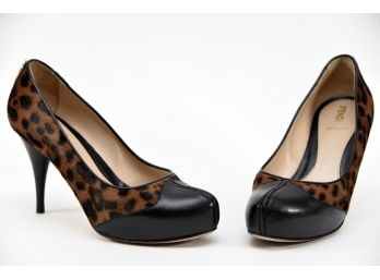 Fendi Decollete Nappa Leopard Print Shoes  - Size 37.5 (GCS31)
