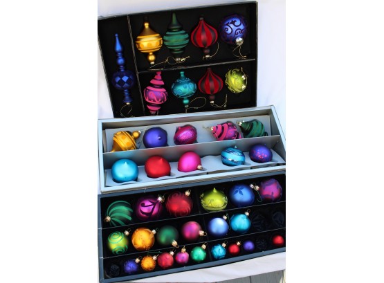 Assortment Of Glass Christmas Ornaments