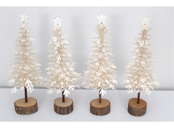 Set Of 4 White Paper Christmas Trees -17