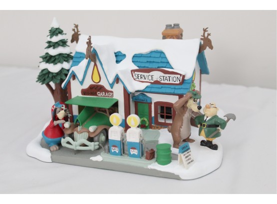 Disney Winter Wonderland 'North Pole Service Station' By Danbury Mint W/ Original Box