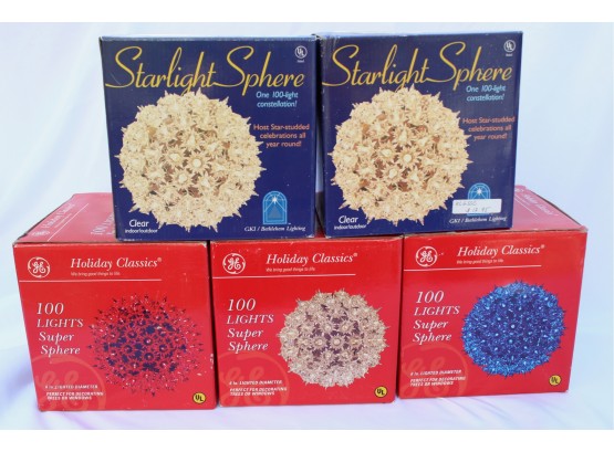 Group Of Starlight Sphere And Holiday Classics Decoration Lights
