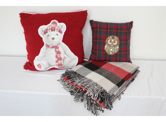 Christmas Themed Pillows & Throw Blankets -22