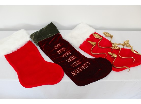 Christmas Stockings Including Brass Holders -27