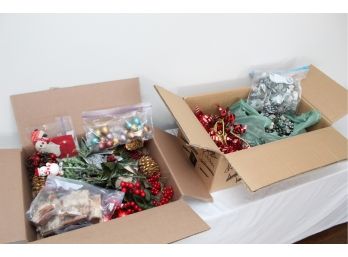 Two Boxes Of Assorted Christmas Decor -49