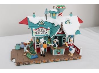 Disney Winter Wonderland 'North Pole Train Station' By Danbury Mint W/ Original Box