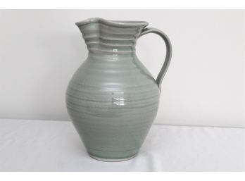 Simeon Pearce Glazed Crackle Pitcher 10.5 Inches Tall