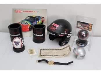 NASCAR Memorabilia Including Simpson Cup Model Helmet With COA
