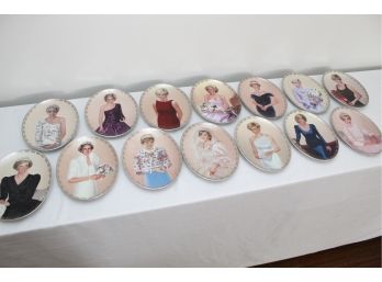Complete Set 14 Princess Diana Collector Plates By Bradford Exchange
