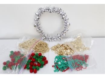 Silver Bell Wreath, Beads & More -7