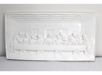 The Last Supper Chalkware Wall Plaque 24 X 12