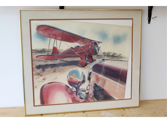 Framed Airplane Print (See Details) 28 X 24