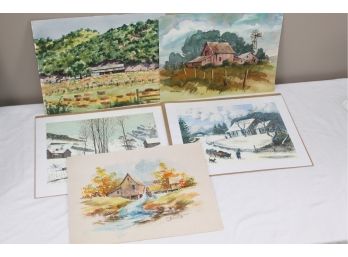 House Watercolors & Prints (Unframed)14 X 11