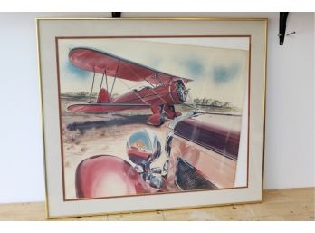 Framed Airplane Print (See Details) 28 X 24