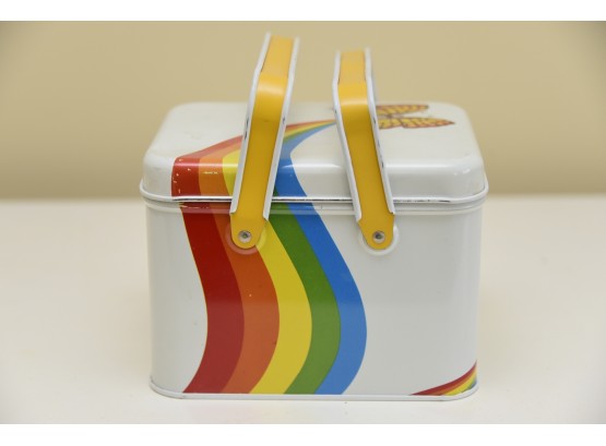 Vintage Rainbow Tin Lunch Box