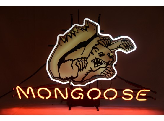 Vintage 'Mongoose' Neon Sign Tested And Working 30 X 20
