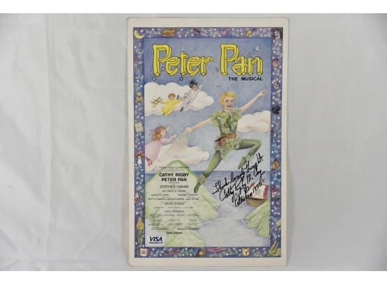 Peter Pan Signed Broadway Poster 14 X 22