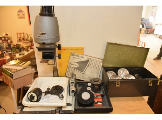 Vintage Photo Enlarger With Extra Items Included