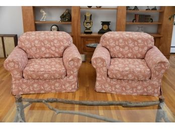 Matching Pair Of Comfy Oversized Side Chairs