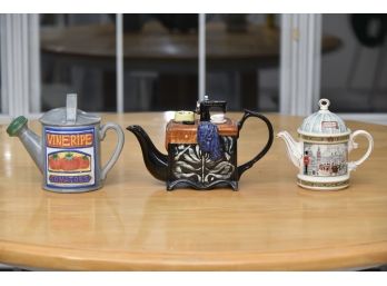 Three Ceramic Tea Pots