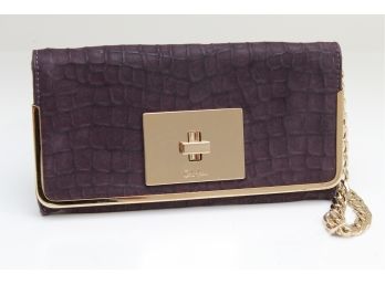 Cole Haan Purple Leather Clutch