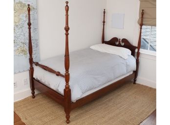Maple Post Twin Bed With Bedding And Mattress
